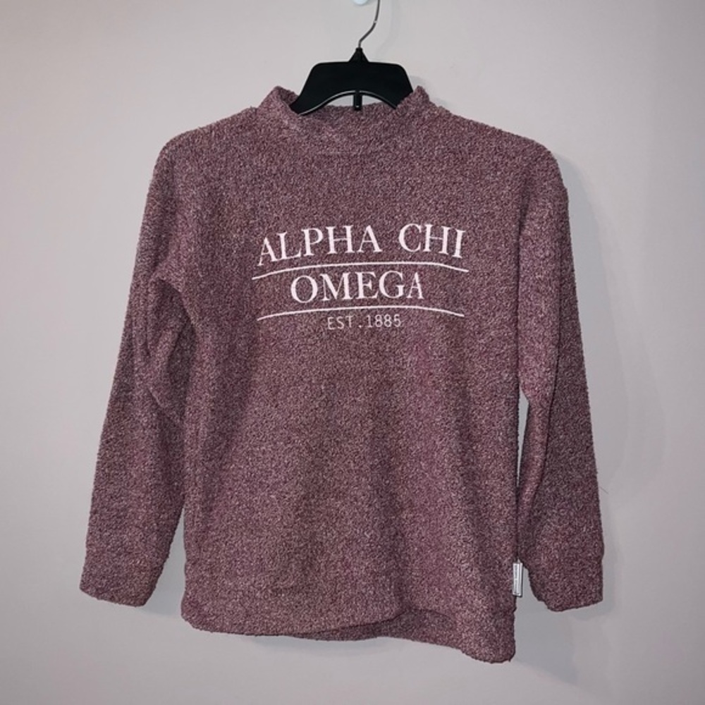 Alpha Chi Omega purple woolly thread sweater Small